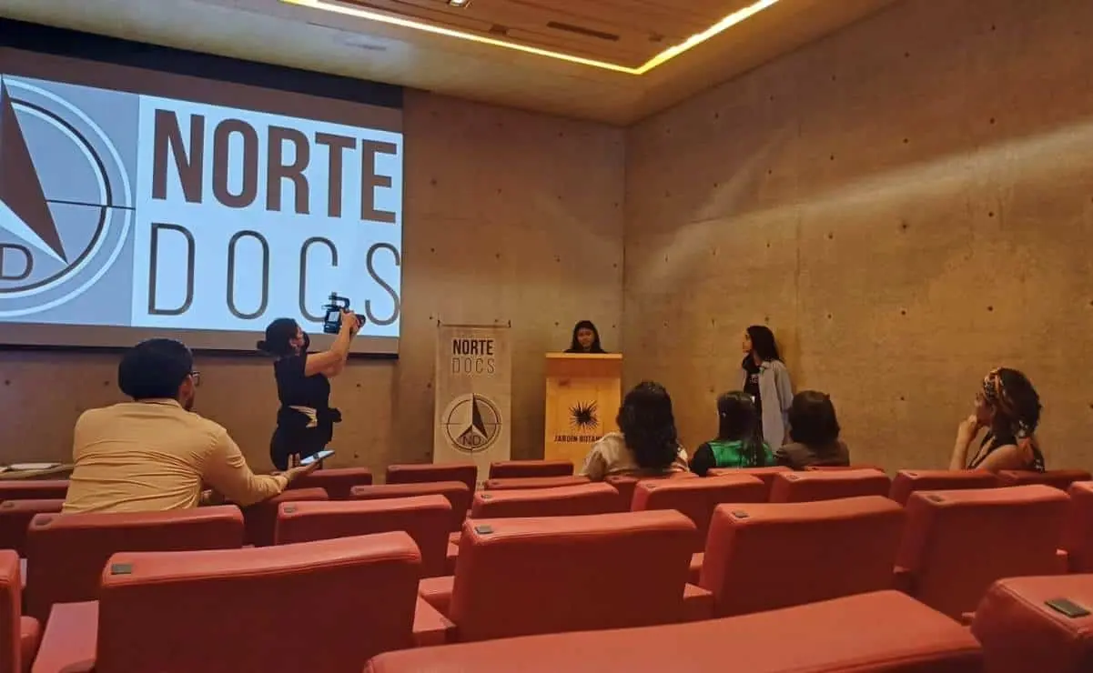 La cineasta sinaloense Zulema Sánchez en la inauguración de Norte Docs. Foto: Cortesía