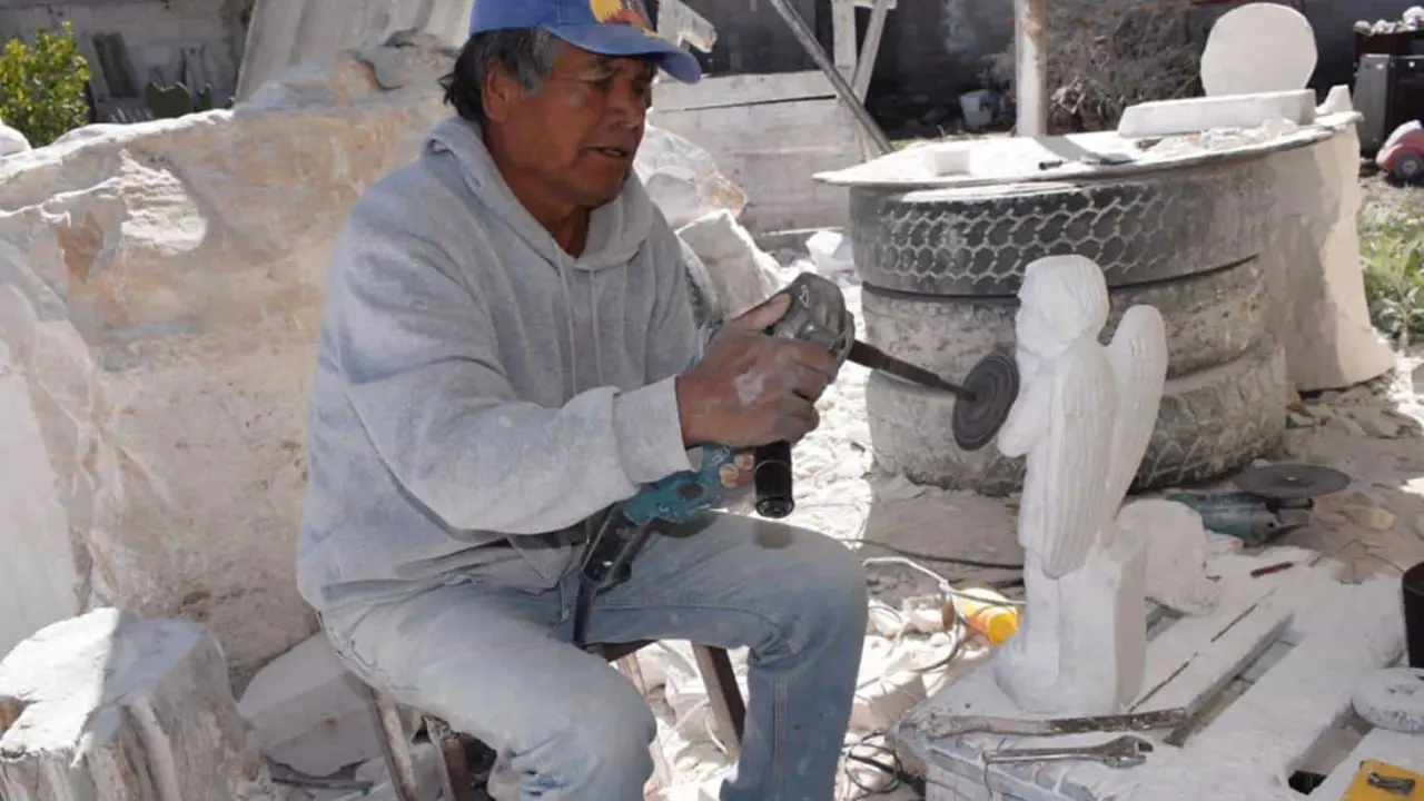 Ya está todo listo para la Feria del Mármol en Vizarrón, en el municipio de Cadereyta de Montes, en Querétaro. Foto: Cortesía