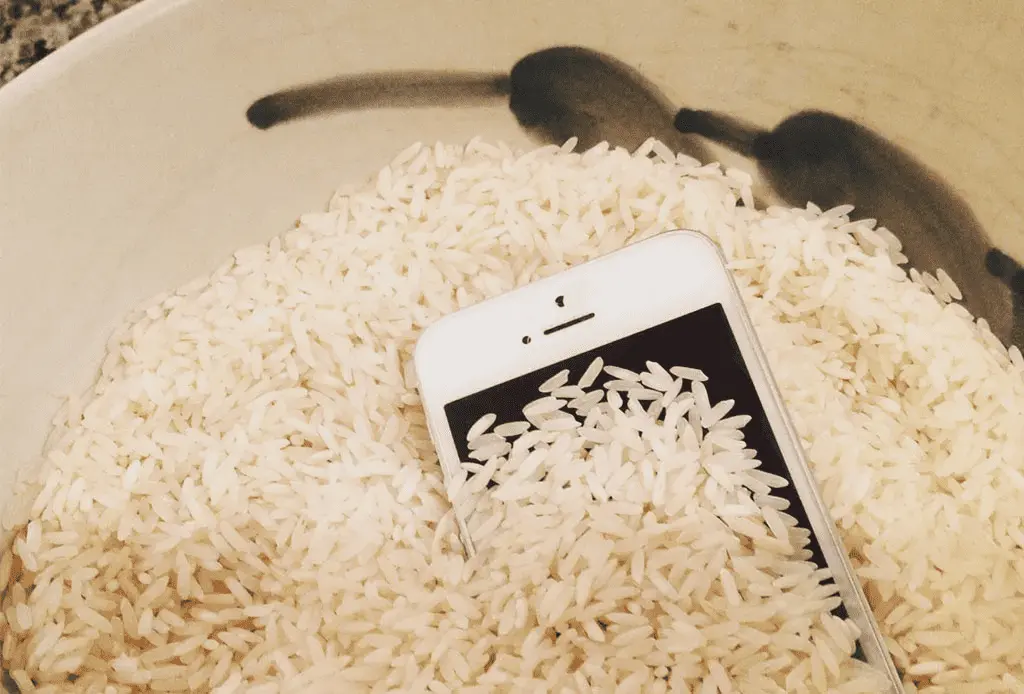 El método del arroz podría ser más dañino que beneficioso, según Apple. Foto: Cortesía