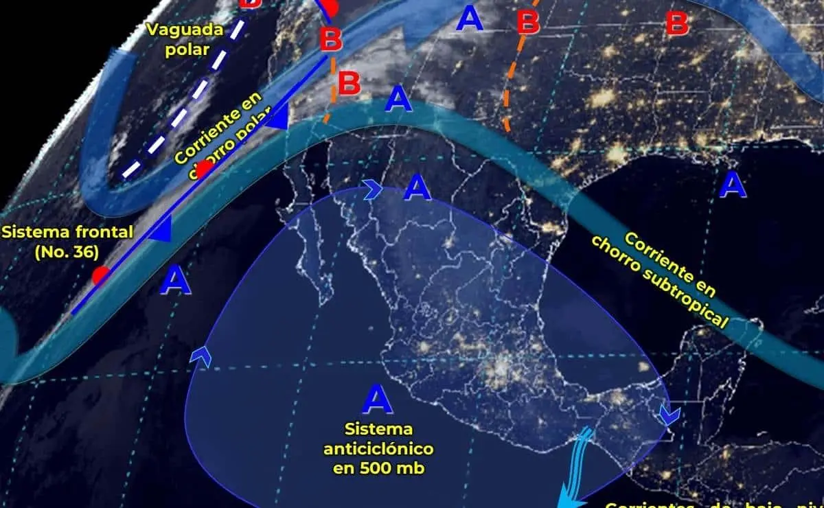 Pronóstico del clima en México para hoy martes 20 de febrero de 2024. Imagen: Conagua