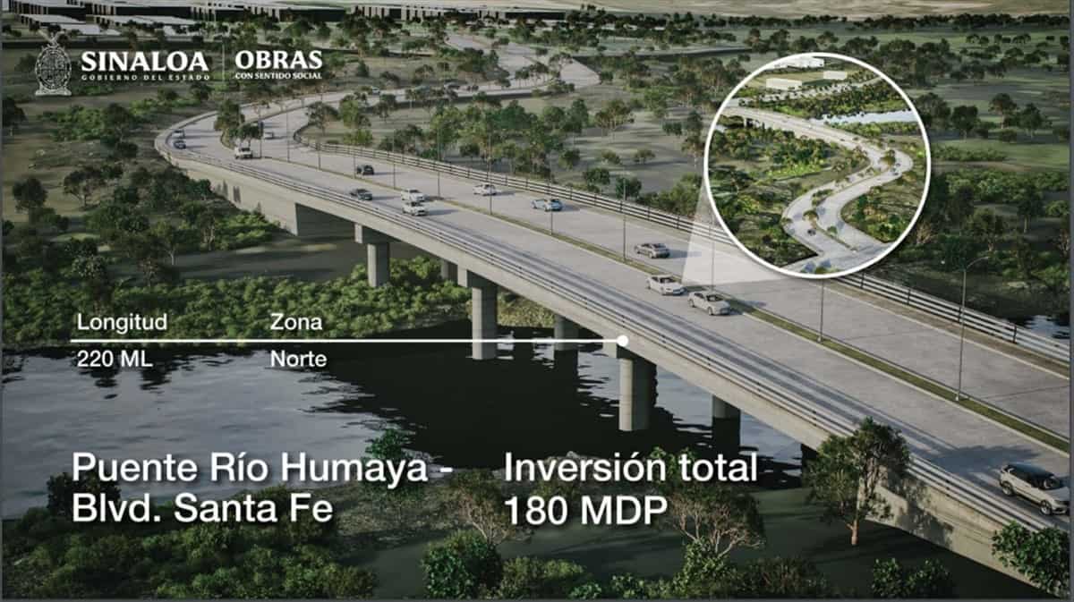 Puente sobre el río Humaya que conectará la ampliación del bulevar Enrique Sánchez Alonso con el sector Santa Fe