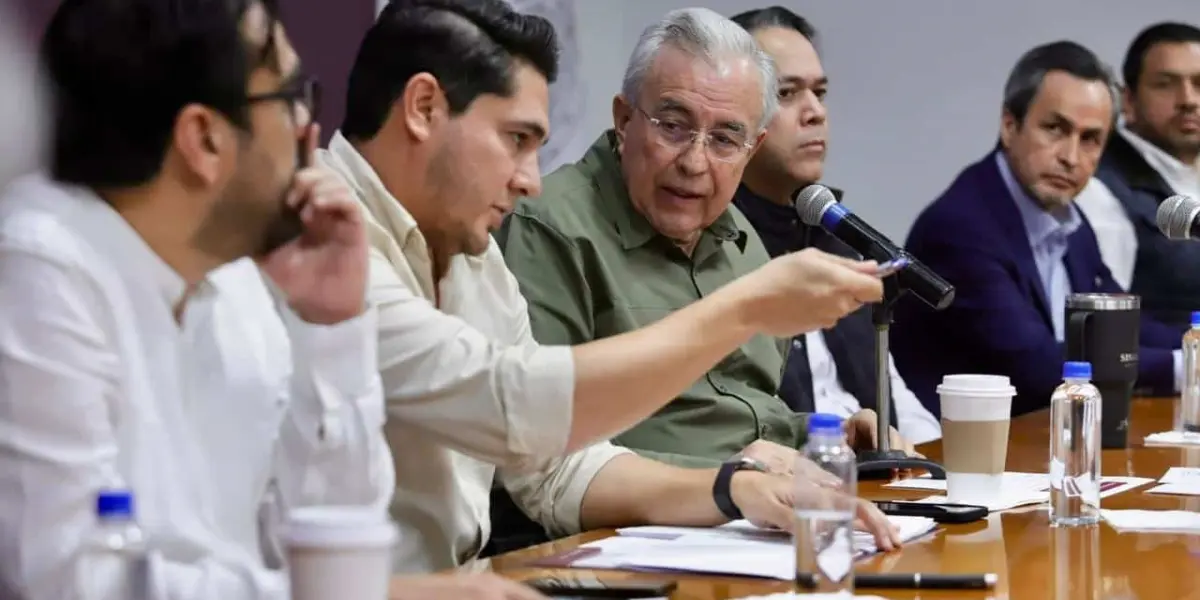 Rubén Rocha Moya, gobernador de Sinaloa durante el anuncio del paquete de obras por 4,780 mdp en los 20 municipios de Sinaloa.