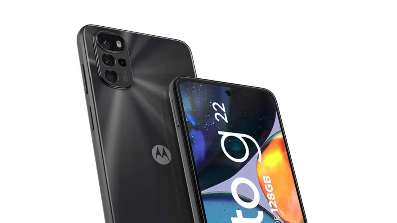 El smartphone Motorola Moto G22 incluye memoria RAM de 4 GB. Foto: Cortesía
