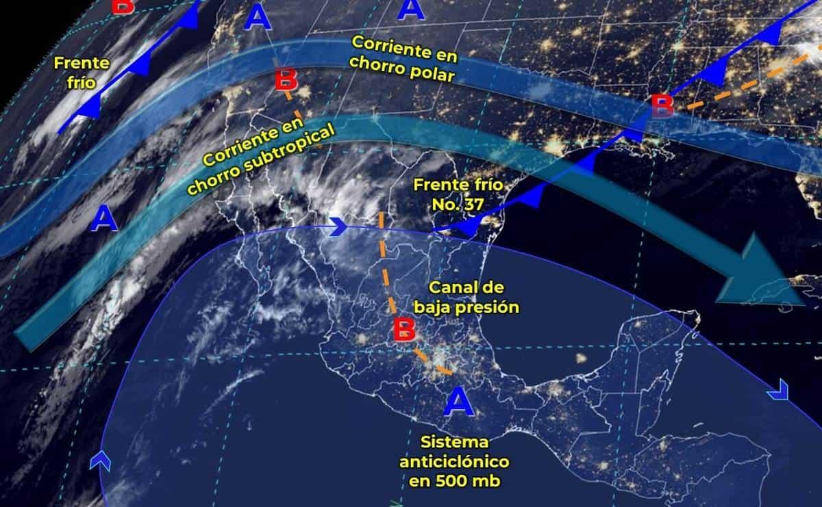 Pronóstico del clima en México para hoy viernes 23 de febrero de 2024. Imagen: Conagua