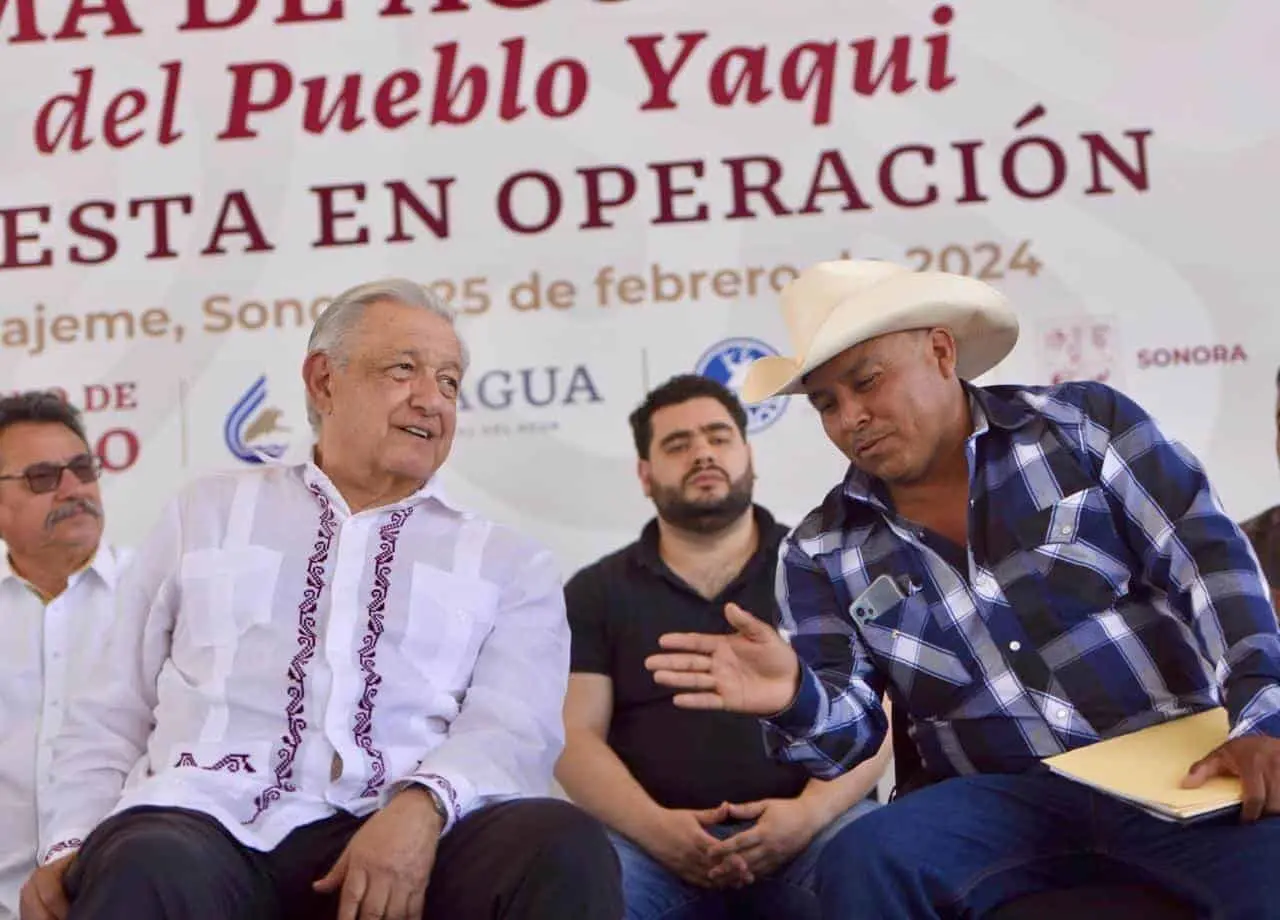 AMLO entrega Acueducto Yaqui.