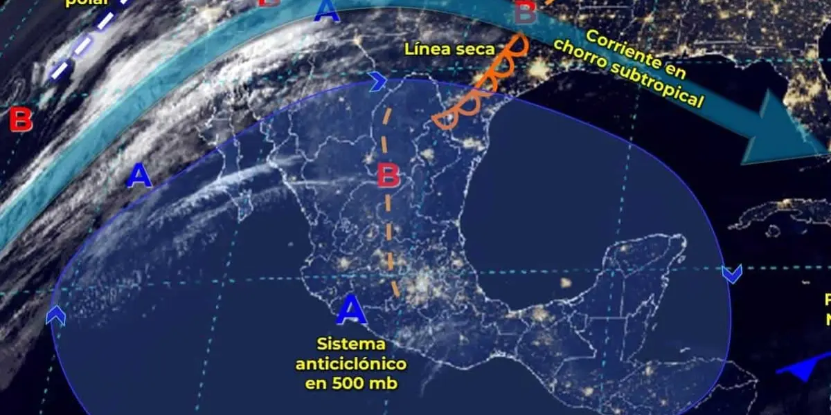 Pronóstico del clima en México para este lunes, de acuerdo con el Servicio Meteorológico Nacional. Imagen: Conagua