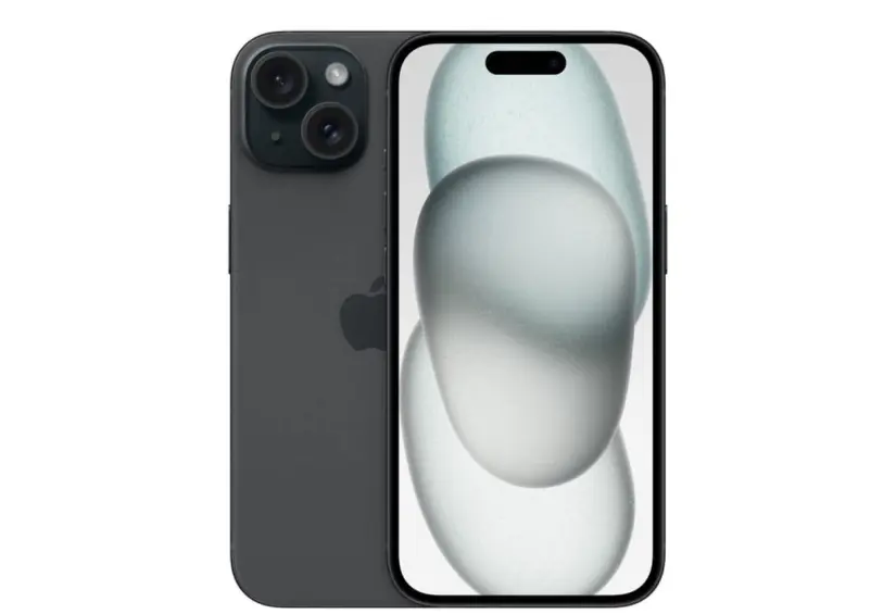 iPhone 15 con pantalla de buen rendimiento, con tasa de refresco de 120 Hz.