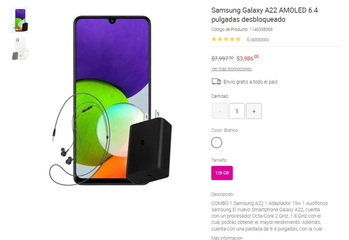 Samsung Galaxy A22 AMOLED 6.4