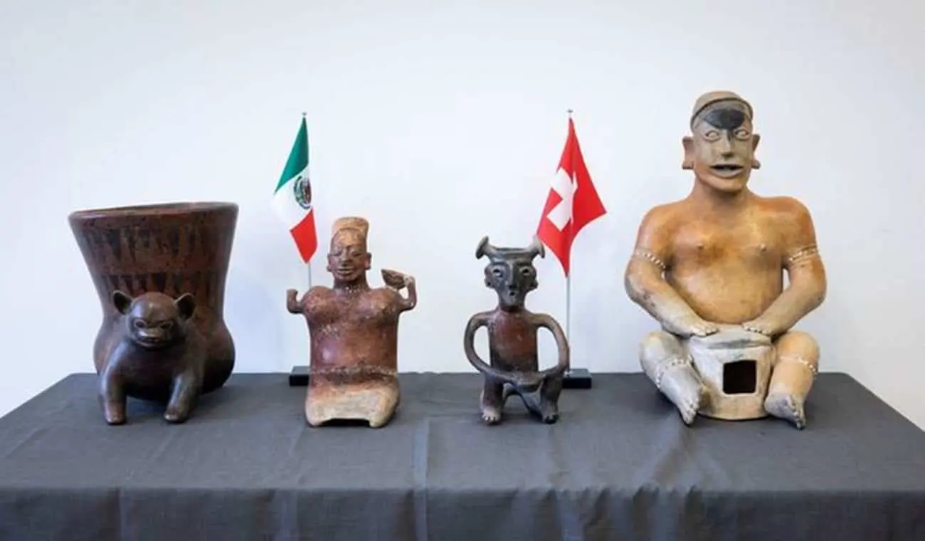 Suiza devuelve a México  24 piezas arqueológicas.
