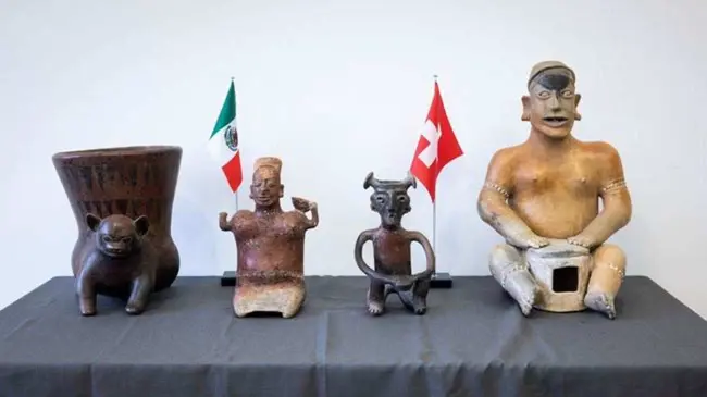 Suiza devuelve a México  24 piezas arqueológicas.