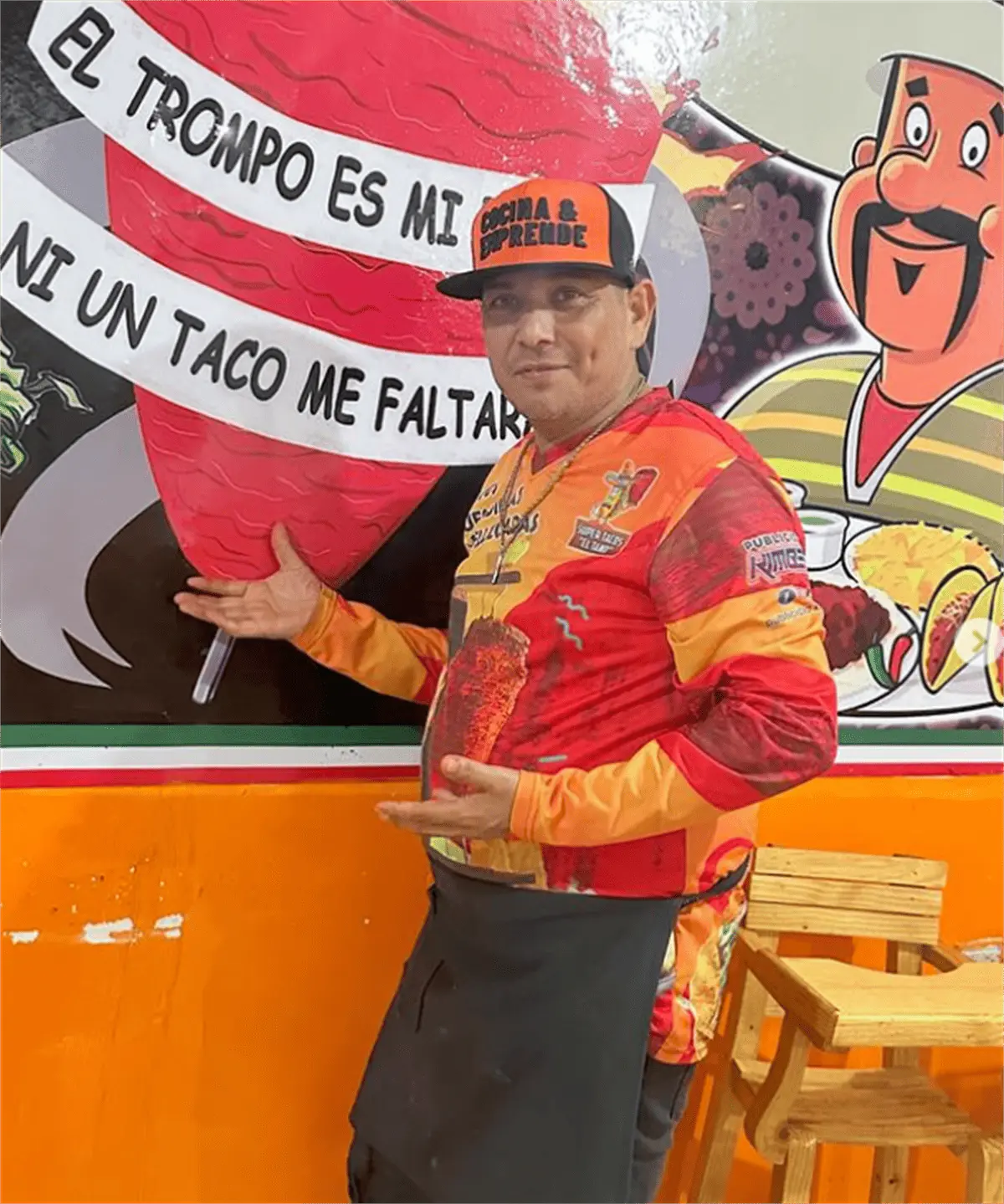 El Tano muestra su taquería