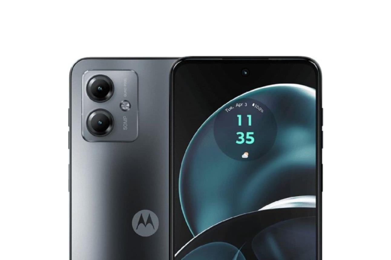 El smartphone Motorola Moto G14 incluye altavoces estéreo. Foto: Cortesía