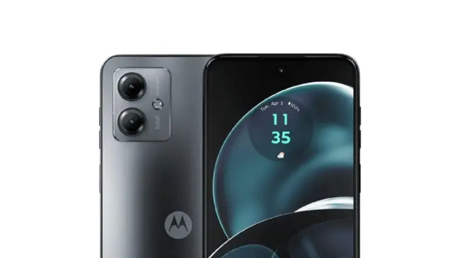 El smartphone Motorola Moto G14 incluye altavoces estéreo. Foto: Cortesía