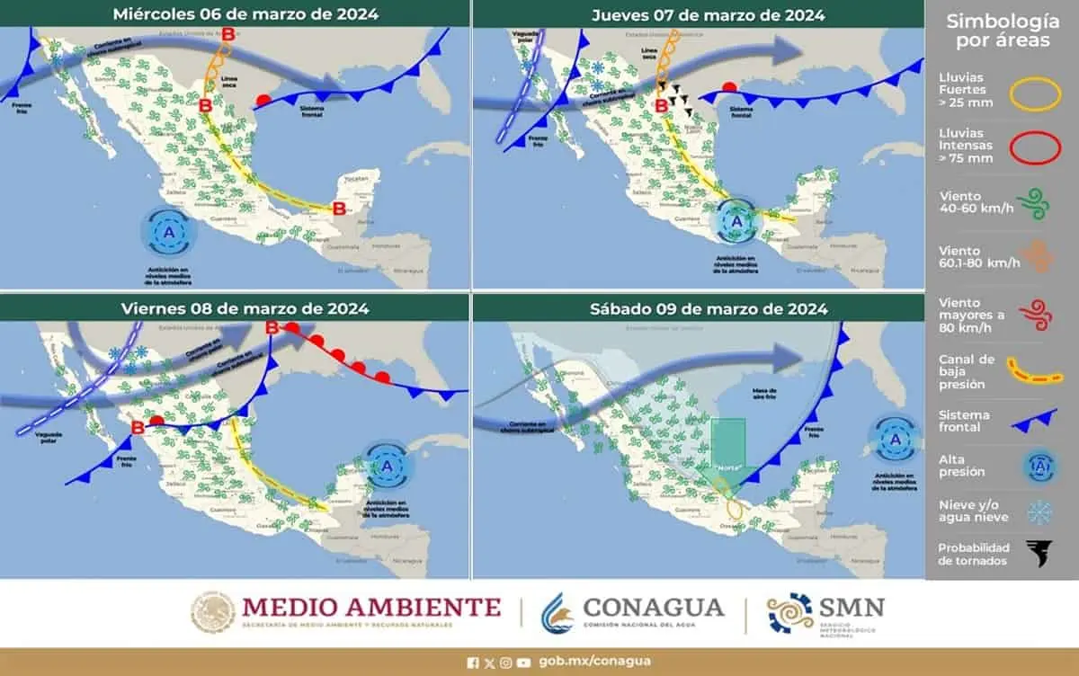 Clima en México hoy miércoles 6 de marzo