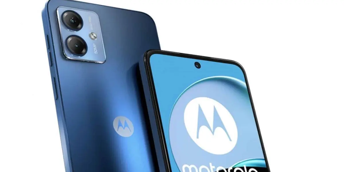 El smartphone Motorola Moto G14 incluye diseño sencillo pero muy atractivo. Foto: Cortesía