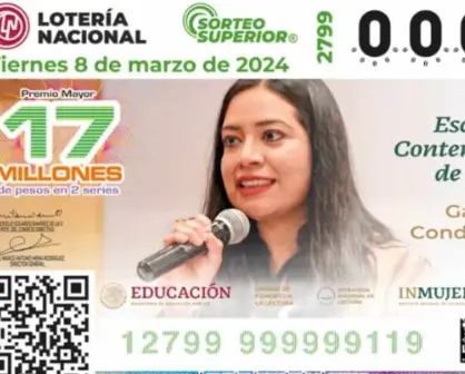 Resultados Sorteo Superior 2799 del 8 de marzo de 2024: Lotería Nacional