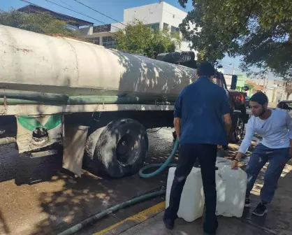 Colonias de Culiacán que estarán sin agua este lunes; puntos de abastecimiento de agua con pipas