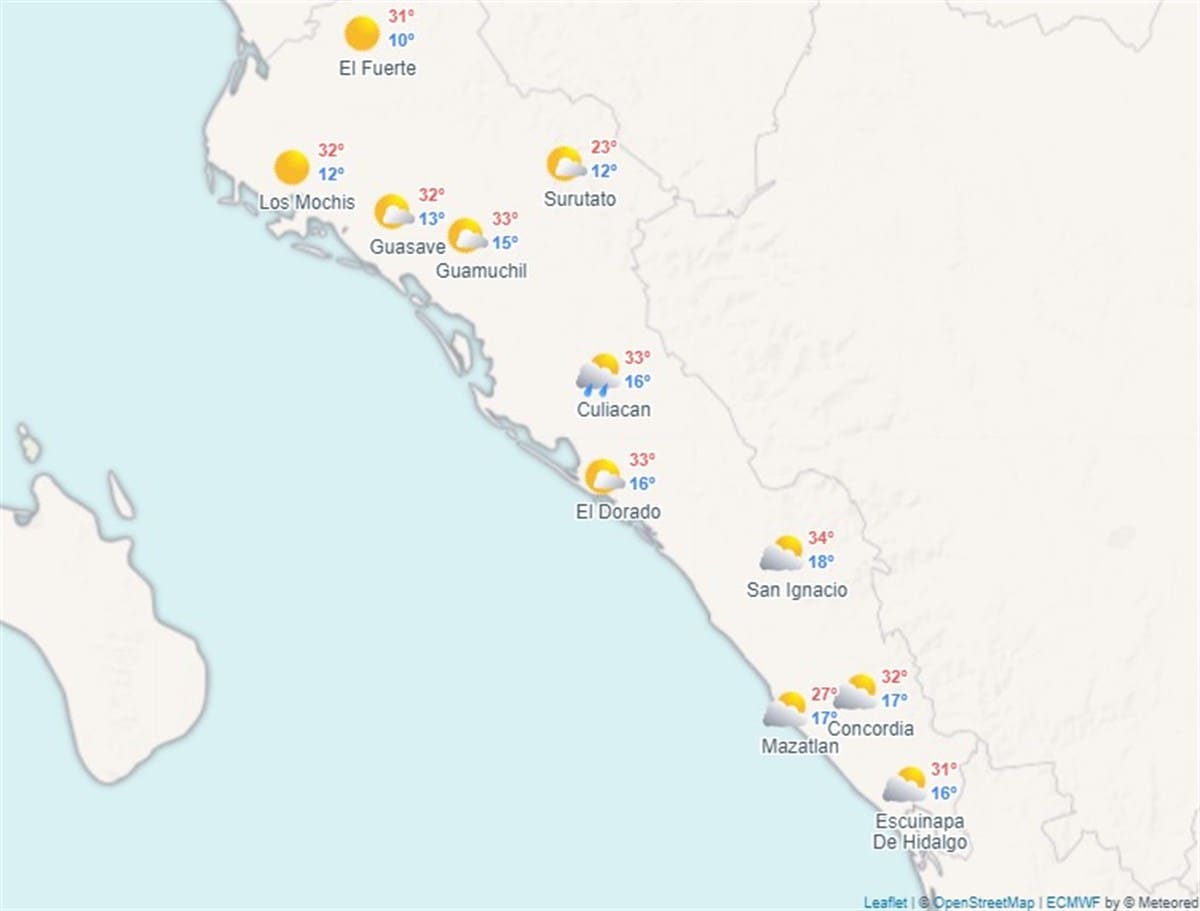 Clima en Sinaloa hoy martes 12 de marzo de 2024