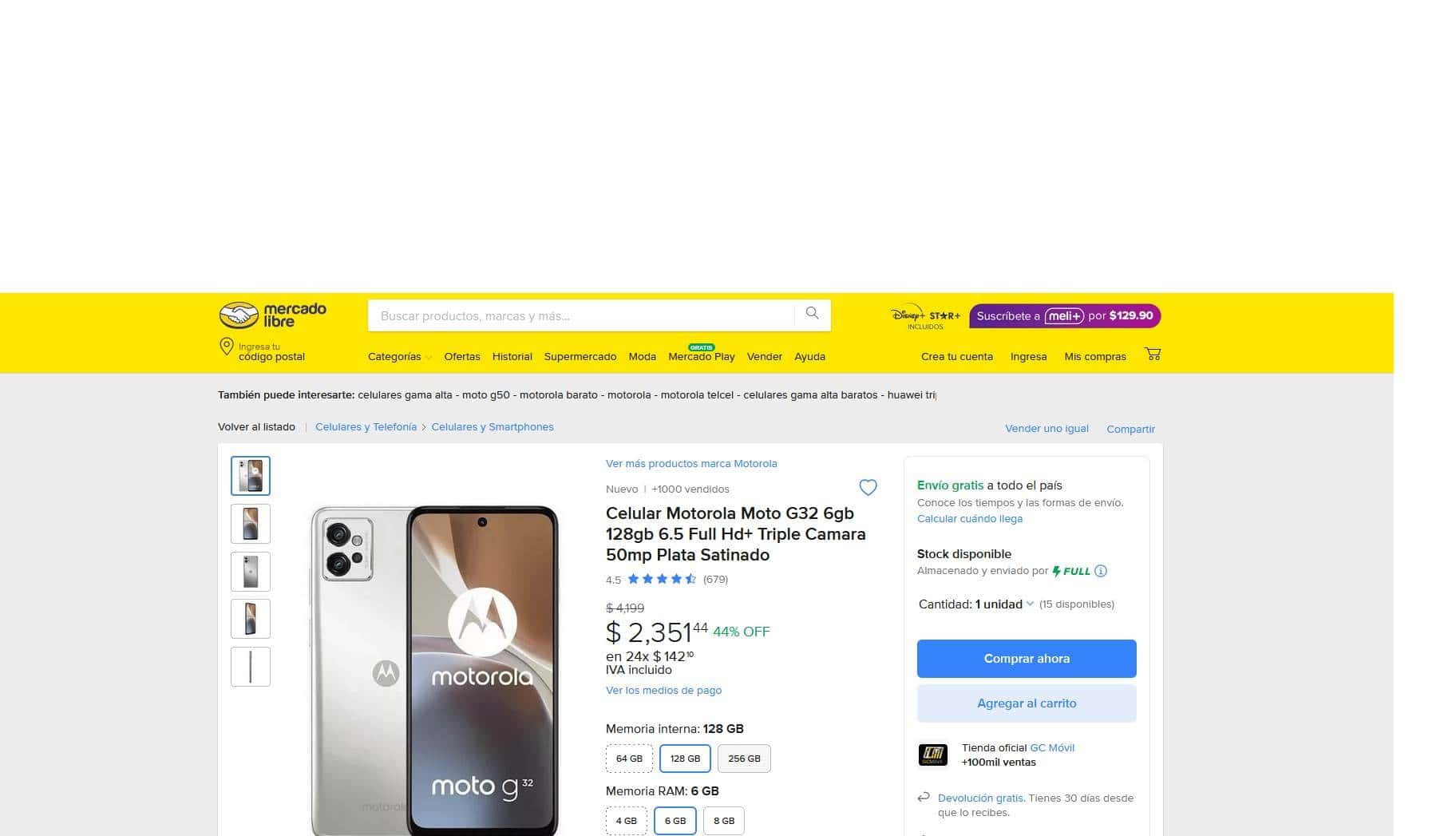  smartphone Motorola Moto G32 cuanto cuesta y características principales