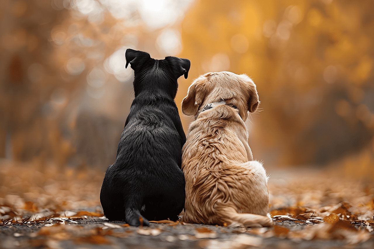 Dos perros de espaldas. Imagen Pixabay