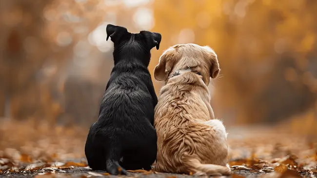 Dos perros de espaldas. Imagen Pixabay