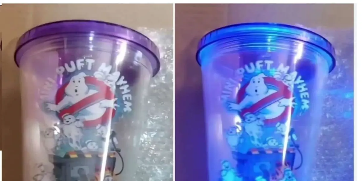 El vaso de Ghostbusters que estará vendiendo CInépolis. Foto: Coleccionables de Cine y más