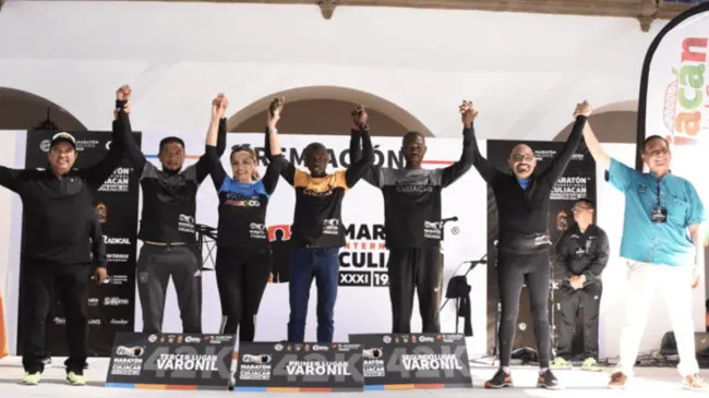 Keniano y Michoacana ganan el Maratón de Culiacán entre 5 mil corredores