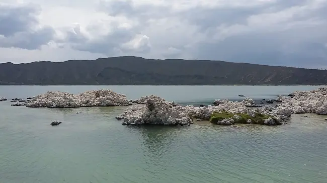 Laguna de Alchichica en Puebla. Foto Wikipedia