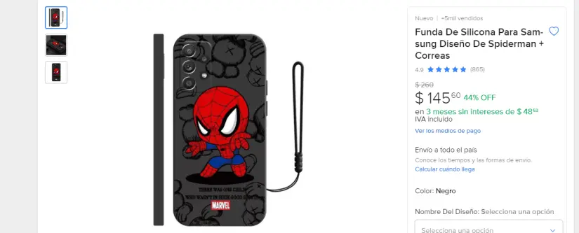 Funda de Spider-Man Mercado Libre