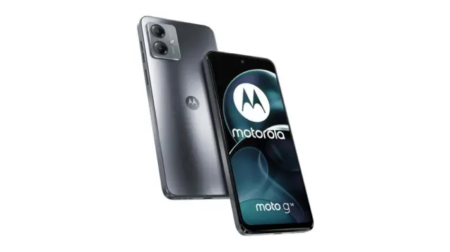 Motorola Moto G14 trae una batería de larga duración. Foto: Cortesía