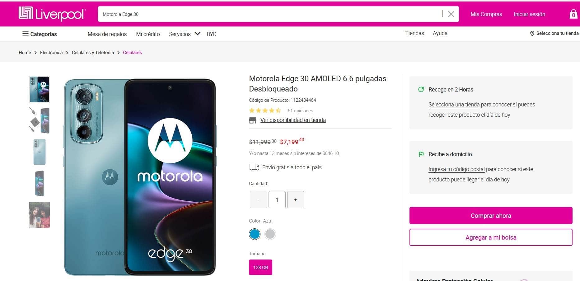 smartphone Motorola Edge 30 