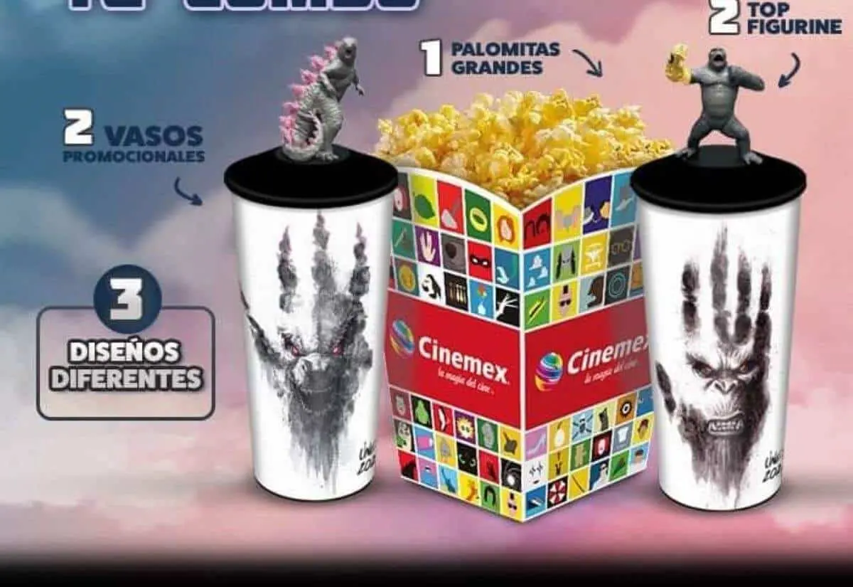 A punto de arrancar la venta de los vasos de Godzilla en Cinemex. Foto: Cortesía