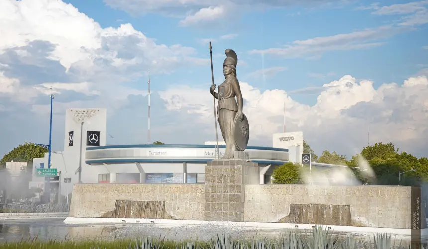 Glorieta la Minerva en Guadalajara. Foto Wikipedia