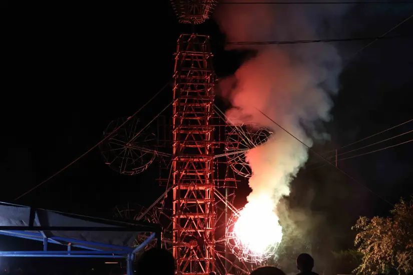 Quema del castillo en Guasave