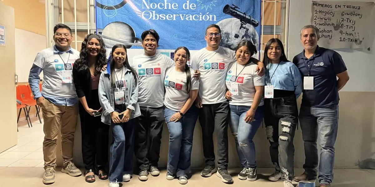 El equipo organizador de la segunda noche de observación de estrellas en Villa Juárez