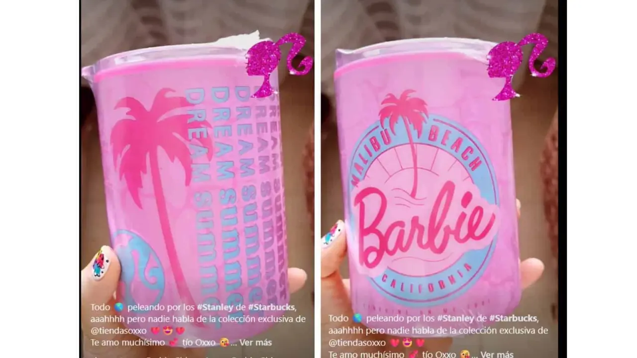 Termo coleccionable de Barbie llega a Oxxo. Foto: Cortesía