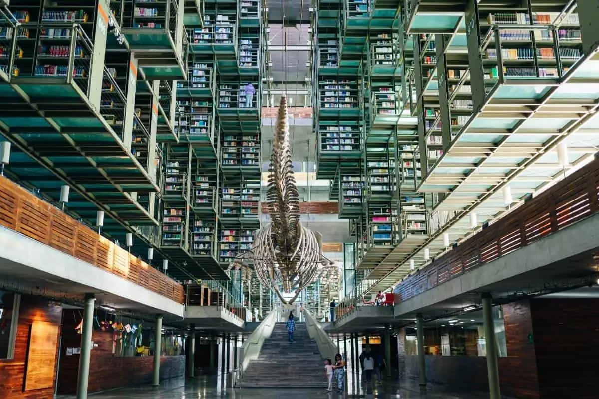 Interior de la biblioteca Vasconcelos. Foto CDMX Secreta