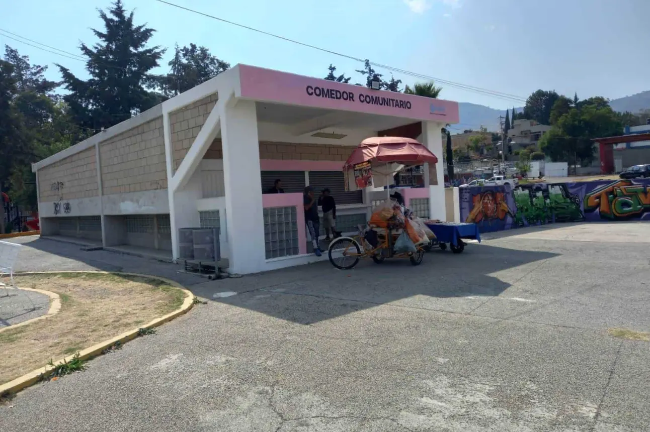 Comedor comunitario dentro del parque Campos de México Nuevo. Foto Brenda Valencia