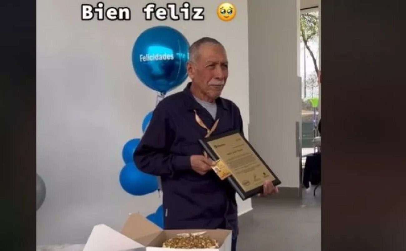 Así le dio las gracias Metalsa Nuevo León a Don Isidro por haber trabajado con ellos 58 años.