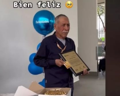 Así le dió las gracias Metalsa Nuevo León a Don Isidro por haber trabajado con ellos 58 años