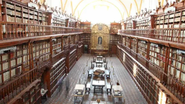 Biblioteca Palafoxiana en Puebla. Foto Gobierno de Puebla
