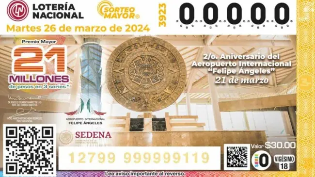 El Sorteo Mayor se celebra cada martes. Imagen: Lotería Nacional