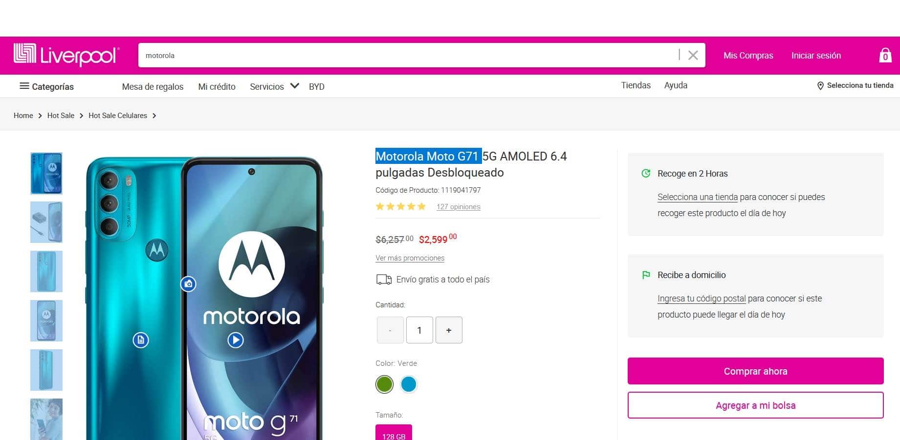 Motorola Moto G71 precio y camara principal