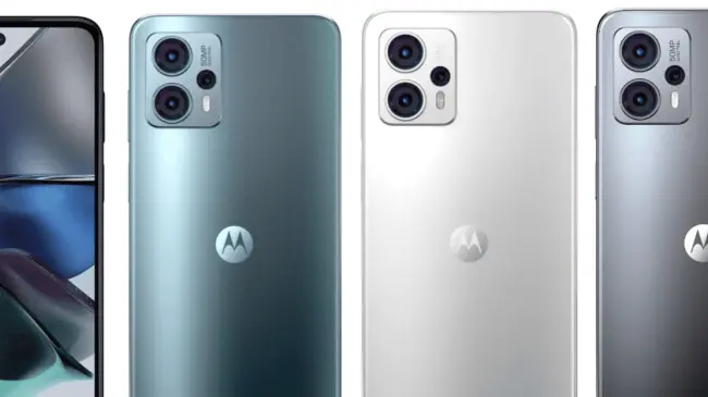 El smartphone Motorola Moto G23 viene con diseño atractivo y altavoces estéreo. Foto: Cortesía