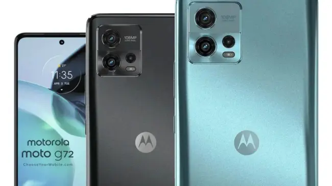 El Moto G72 incluye una pantalla pOLED y cámara principal de 108 MP. Foto: Cortesía