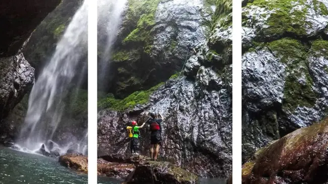 Senderismo en las cascadas Las Golondrinas en Puebla. Foto Cuetzalan Turismo