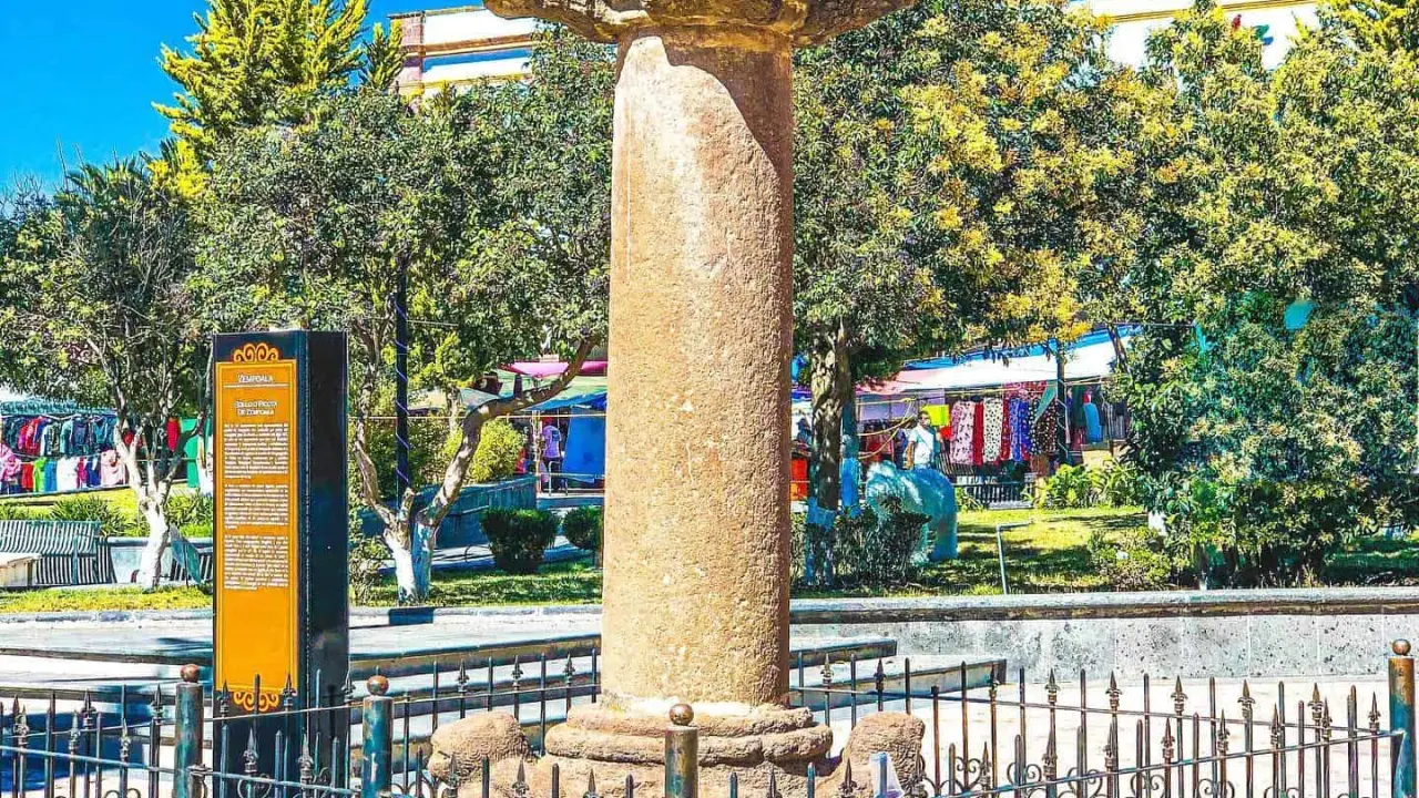 Monumento de la Picota de Zempoala. Foto Zempoala Pueblo Mágico