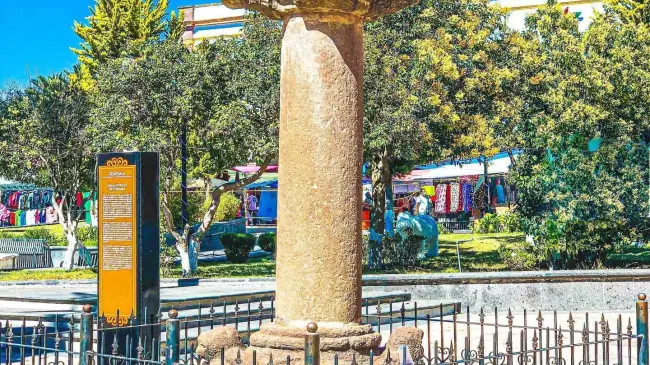 Monumento de la Picota de Zempoala. Foto Zempoala Pueblo Mágico