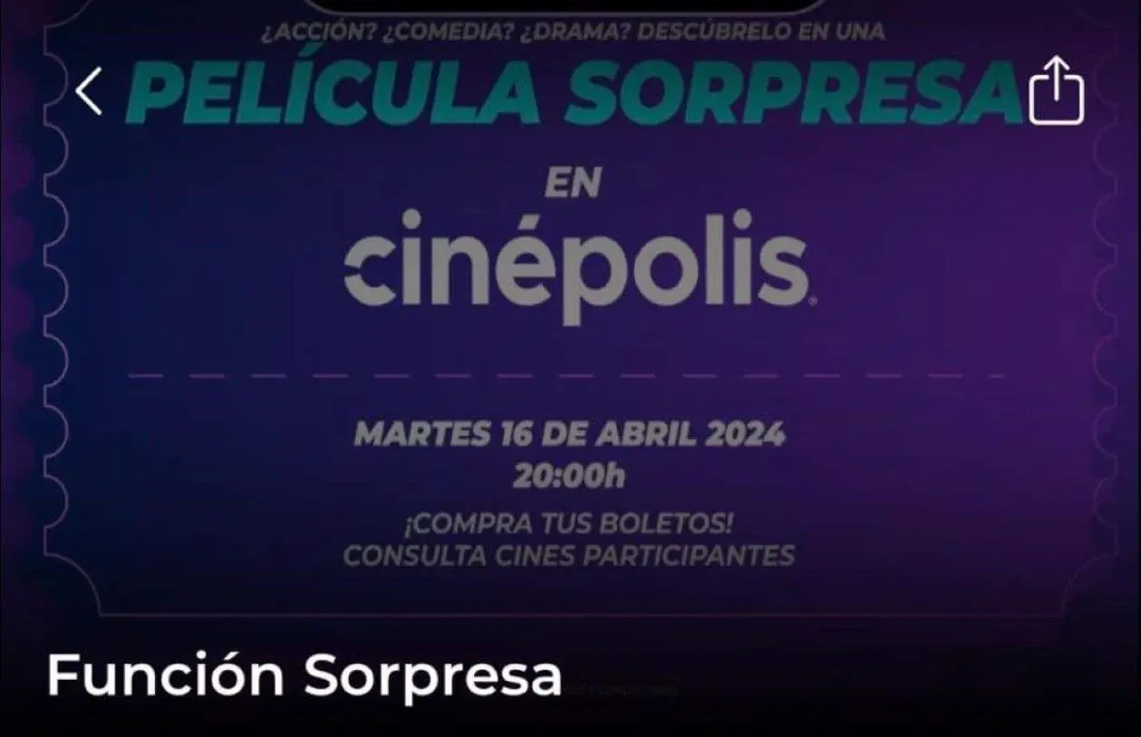 Qué es el formato de película sorpresa de Cinépolis