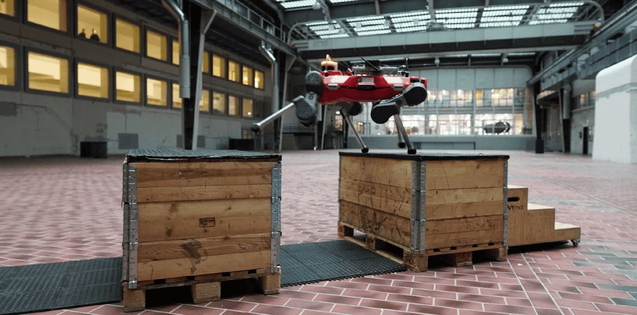 Robot ANYmal de ETH Zurich superando obstáculos. Foto ETH Zurich | Nikita Rudin